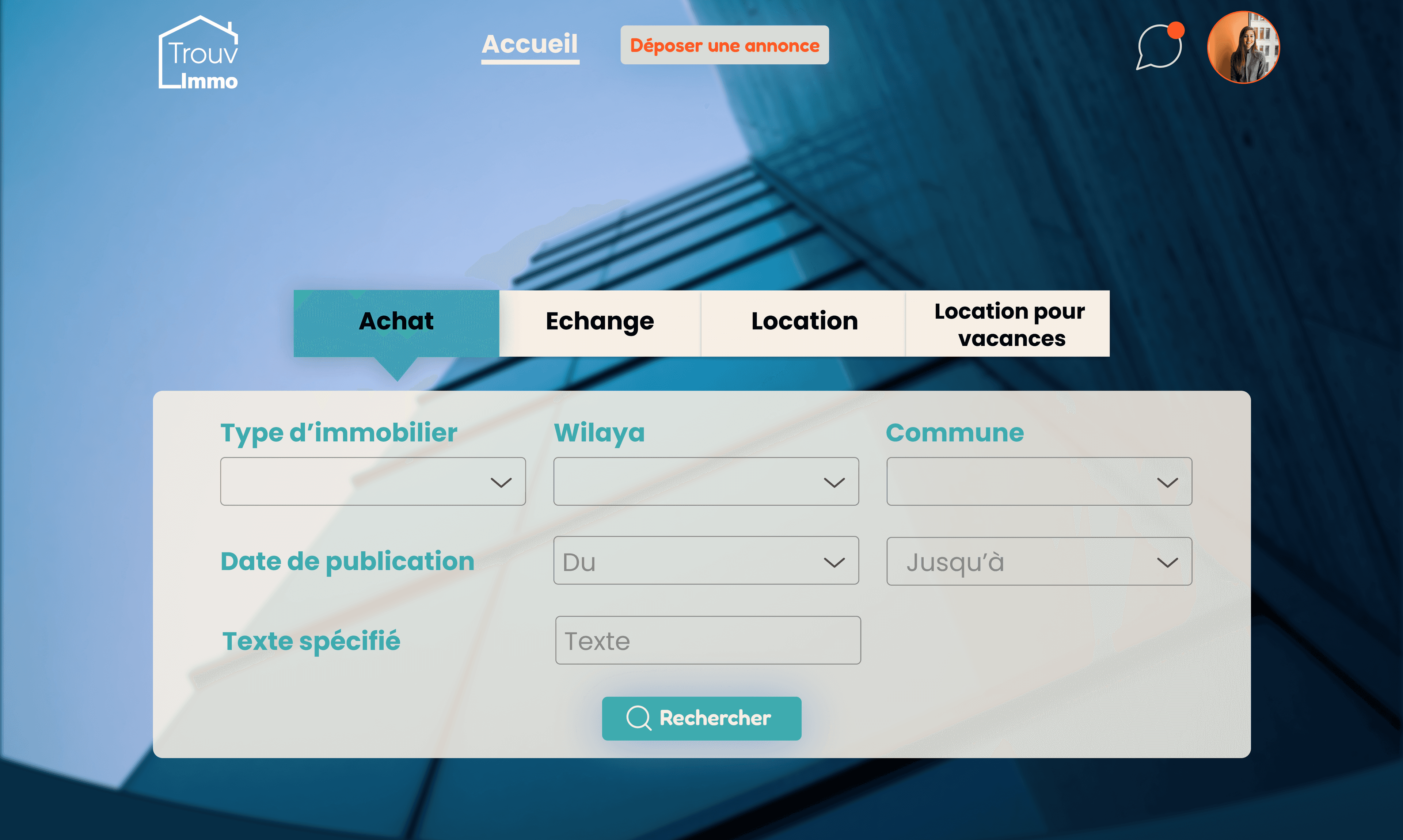 Real estate search filters